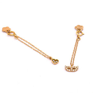 آویز ساعت نقاب نگینی - تصویر دوم