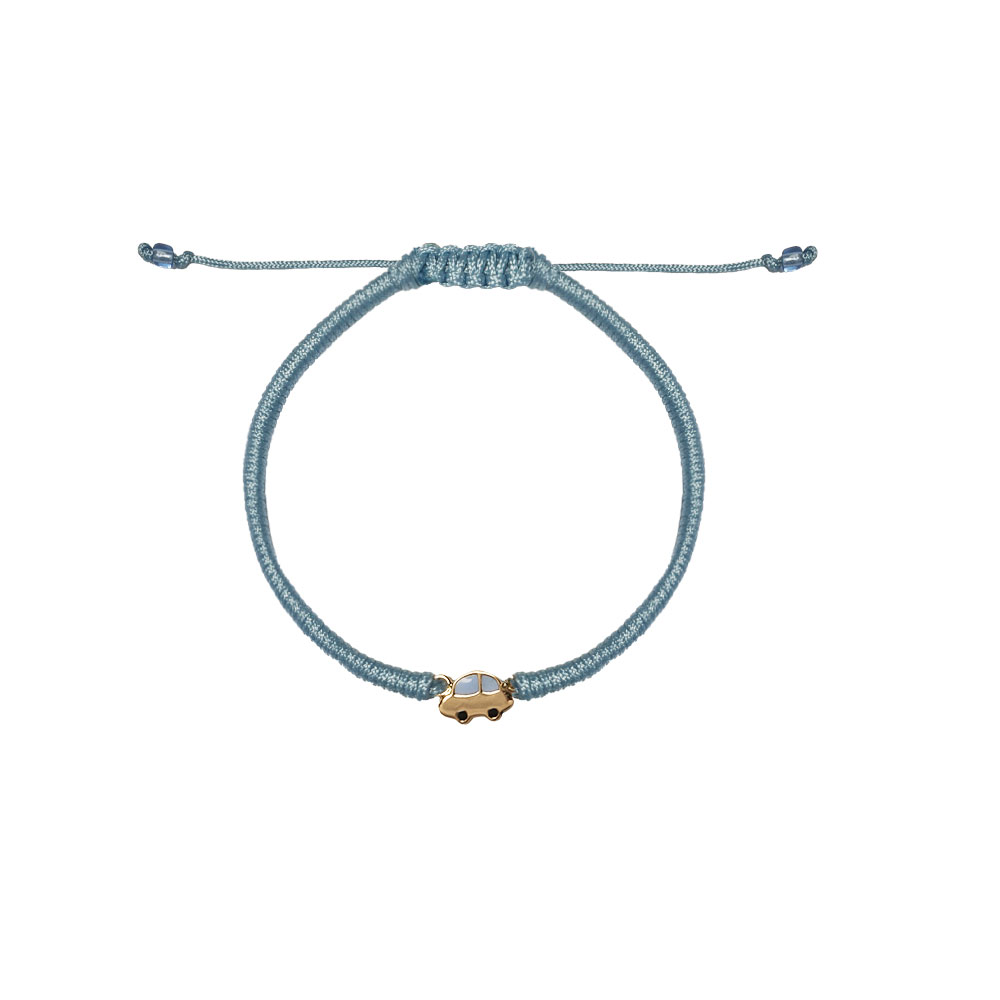 دستبند ماشین مینایی ظریف و بافت آبی آسمانی